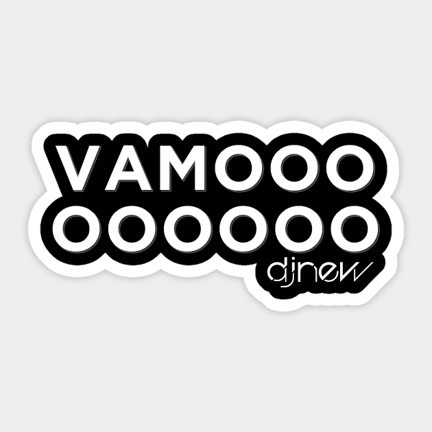 Vamooo - White Logo Sticker by DJ NEW